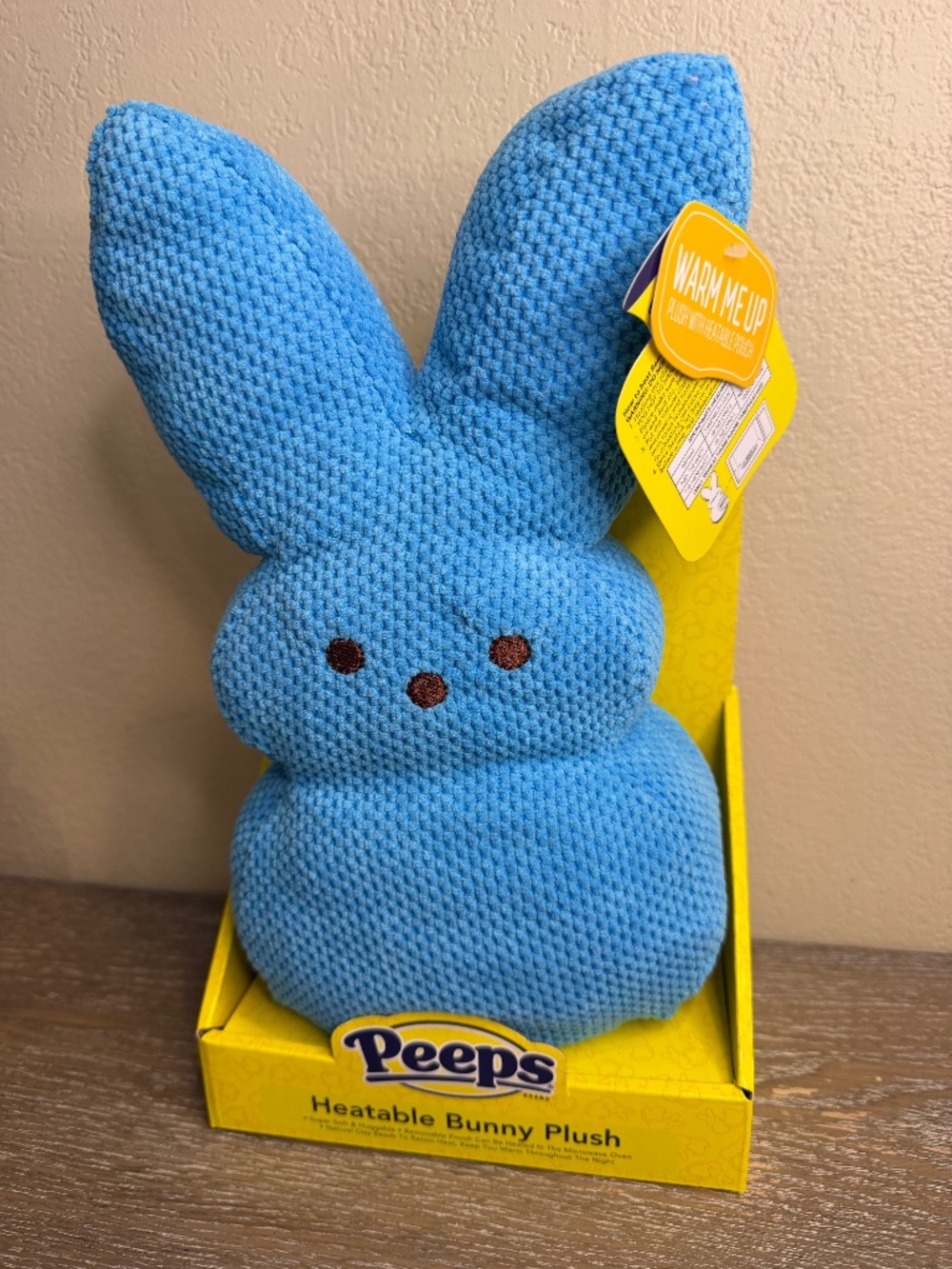 New Peeps Blue Heatable Bunny Plush